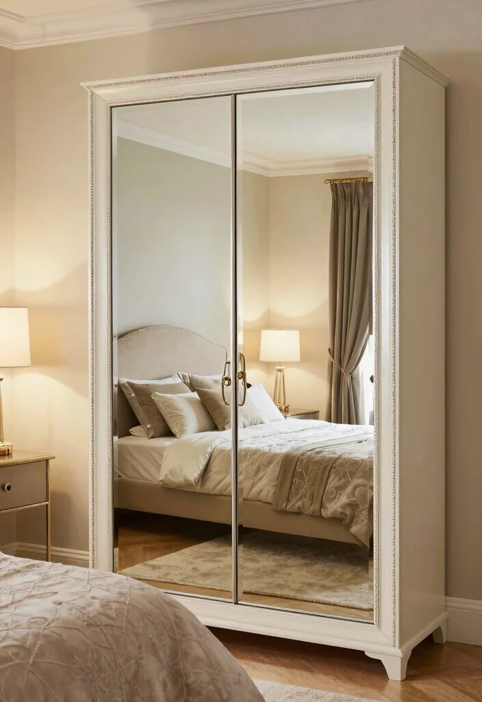 18 Bedroom Built-Ins Around Bed Ideas: Custom Smart Design - 15. Wardrobe Mirrors 1