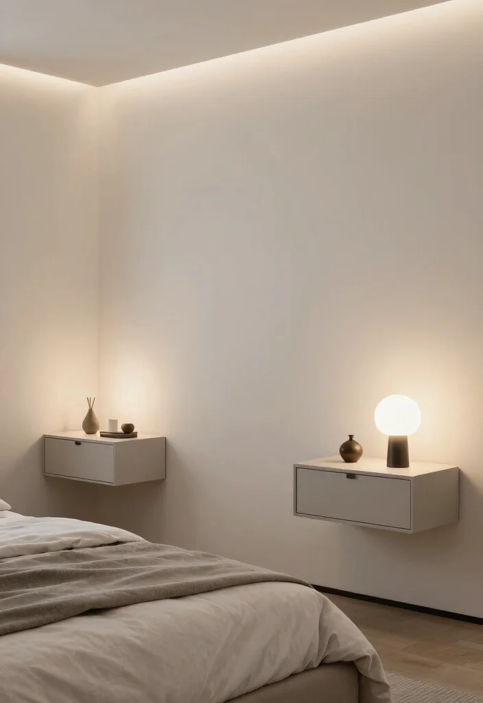 18 Bedroom Built-Ins Around Bed Ideas: Custom Smart Design - 6. Wall-Mounted Nightstands 1