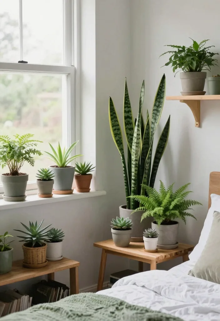 18 Bedroom Design Ideas: Modern, Stylish, and Functional - 6. Indoor Plants 1