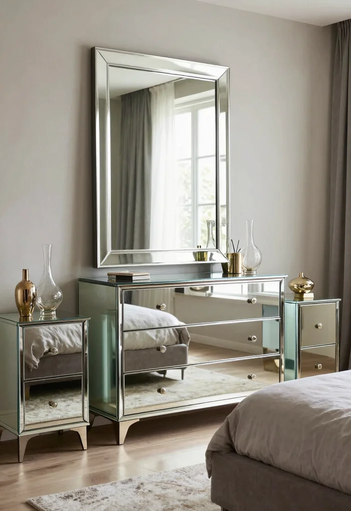 18 Bedroom Design Ideas: Modern, Stylish, and Functional - 8. Reflective Surfaces 1