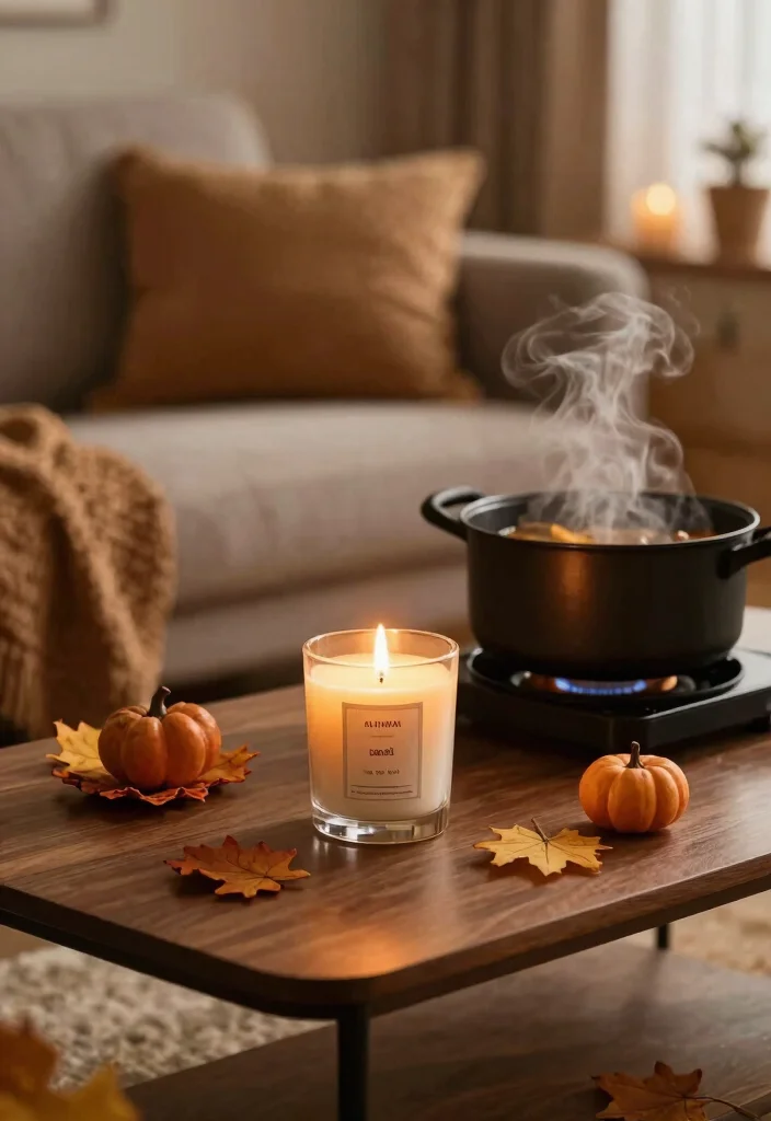 18 Cozy Fall Living Room Decor Ideas for Seasonal Updates - 18. Celebrate with Seasonal Scents 1