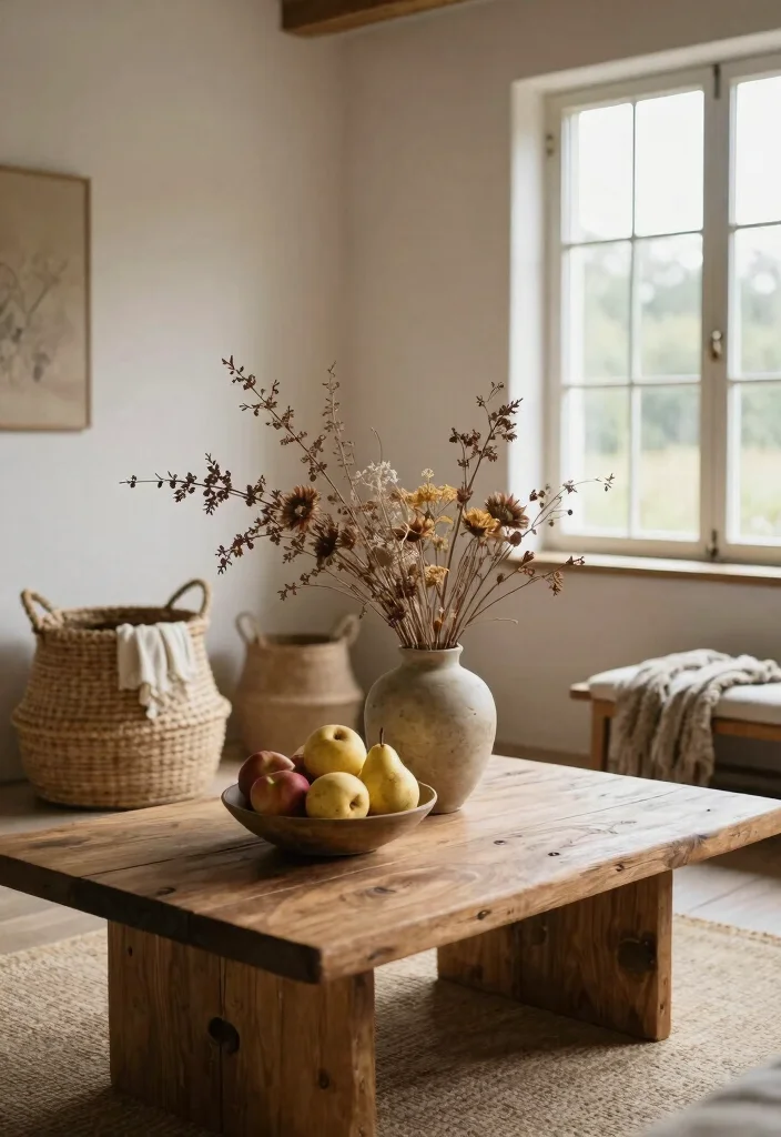 18 Cozy Fall Living Room Decor Ideas for Seasonal Updates - 4. Incorporate Natural Elements 1