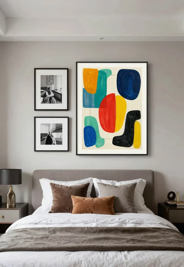 18 Large Bedroom Ideas Master Suite Layout for Luxury Living - 10. Artistic Touches 1