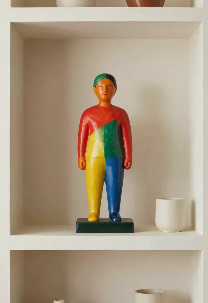 18 Living Room Shelf Decor Ideas Built Ins Styled Right - 11. Include a Statement Piece 1