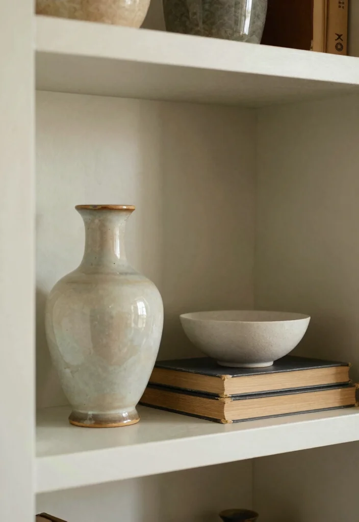 18 Living Room Shelf Decor Ideas Built Ins Styled Right - 15. Mix in Vintage Finds 1