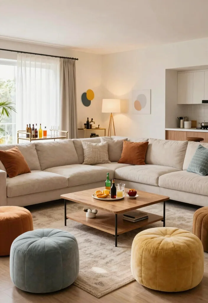 18 Men Apartment Decor Living Room Bachelor Pads Ideas - 12. Make Room for Entertaining 1