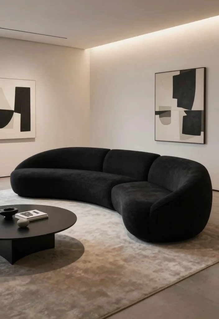 18 Sofas Ideas Living Room Modern L Shape Designs - 9. Futuristic L-Shape Sofa 1