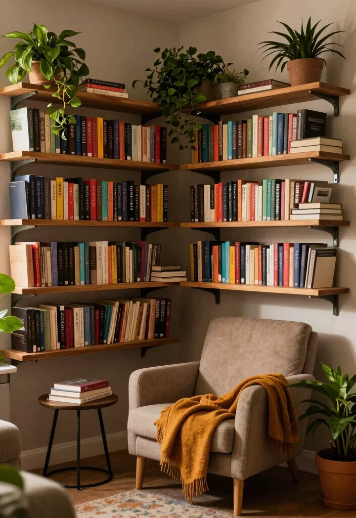 18 Wall Design in Living Room Ideas for Visual Impact and Style - 16. Wall of Books 1