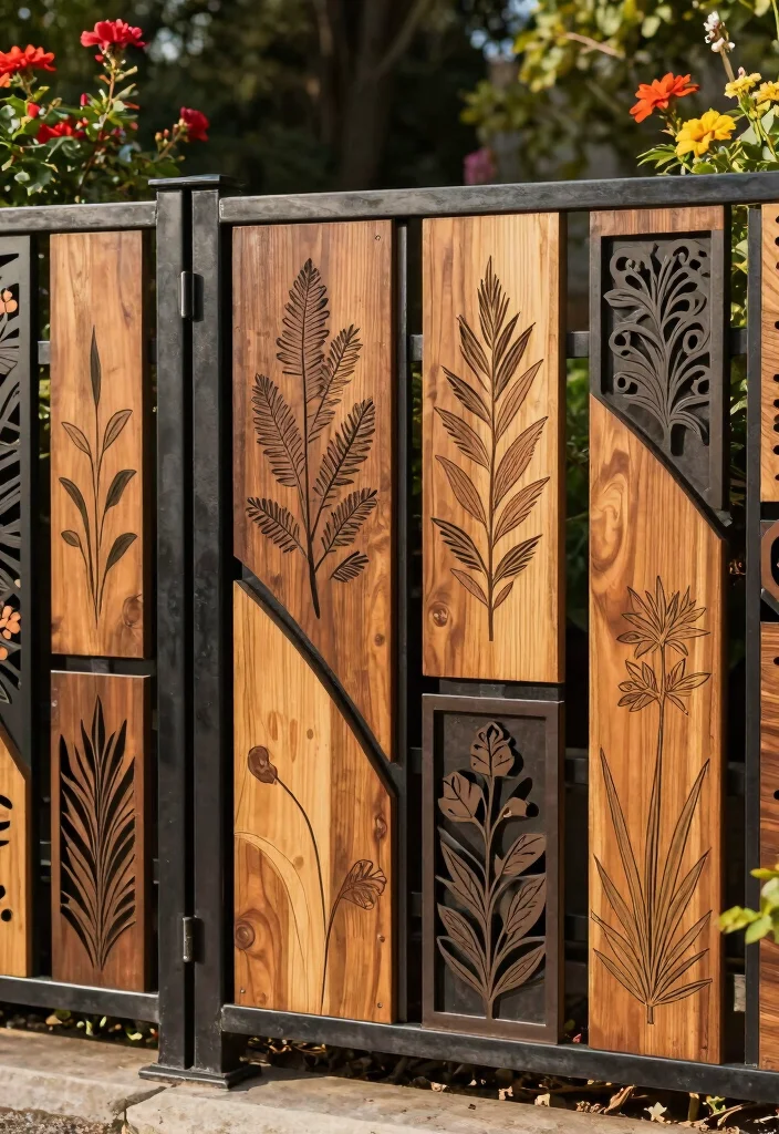 12 Decorated Fences for Artistic Fence Owners - 10. Art-Infused Fence Panels 1