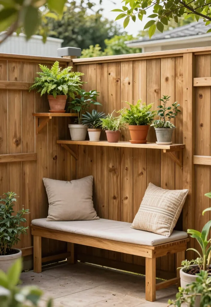 12 Decorated Fences for Artistic Fence Owners - 11. Functional Fence Furniture 1