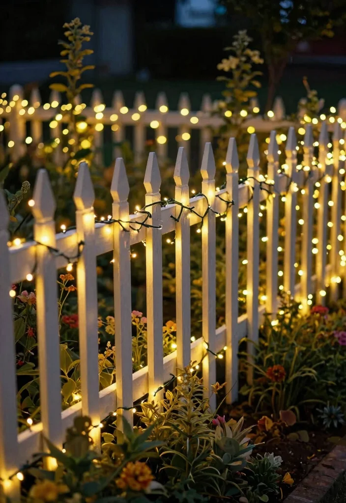 12 Decorated Fences for Artistic Fence Owners - 8. Whimsical Fairy Lights 1