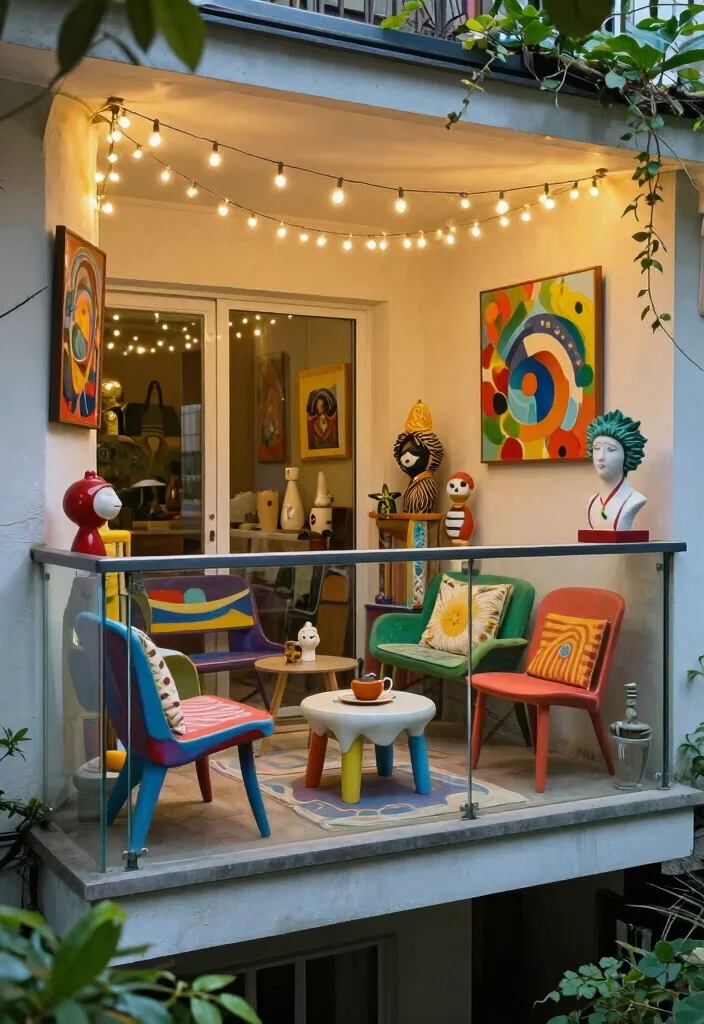 12 Juliet Balcony Styles for Small-Space Romantics - 10. Artistic Display 1