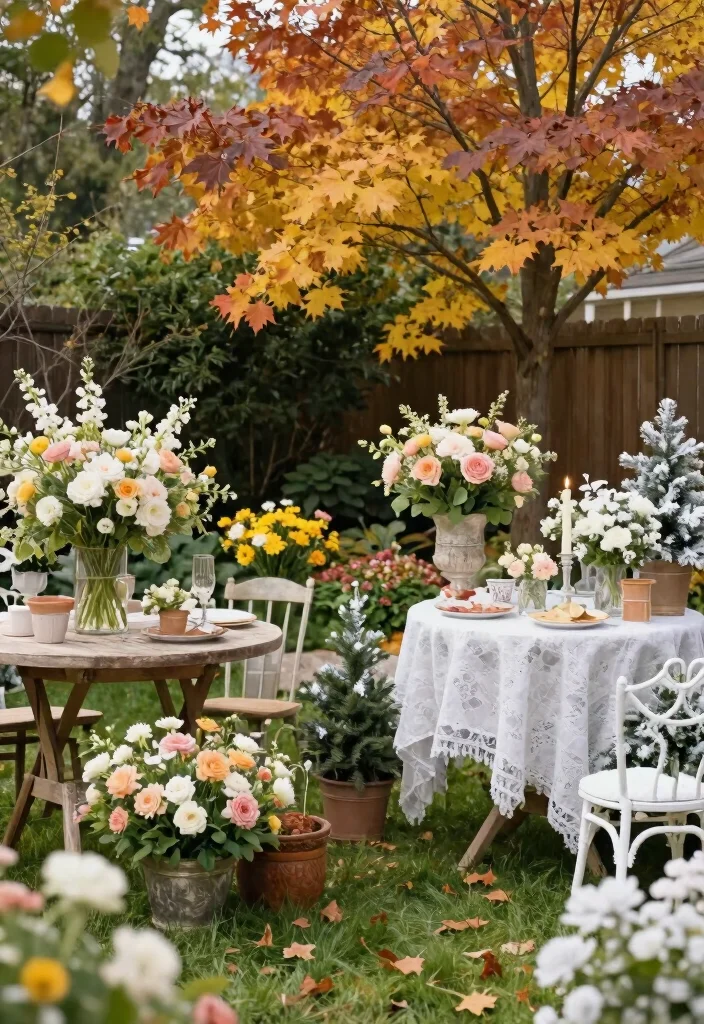 12 Romantic Vow Renewal Backyards for Couples - 12. Charmed by the Seasons 1