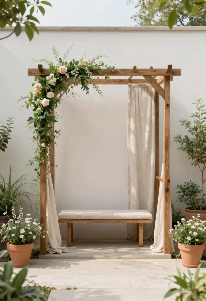 12 Romantic Vow Renewal Backyards for Couples - 4. Minimalist Serenity 1