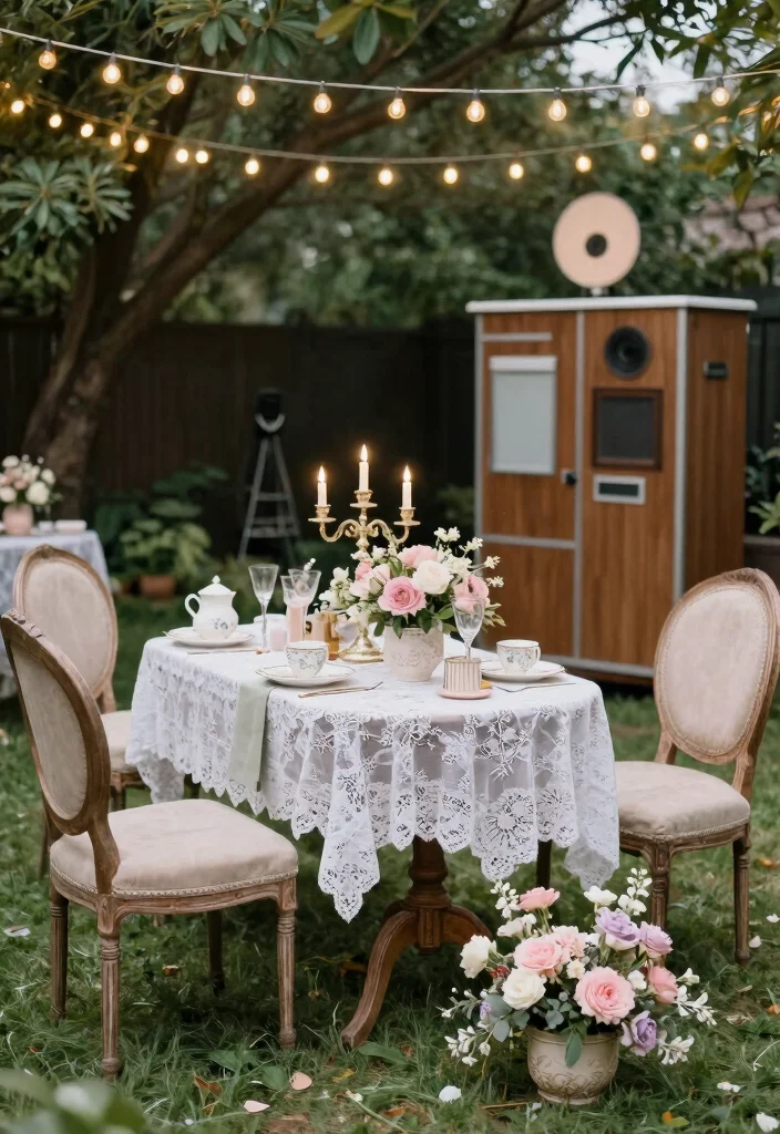 12 Romantic Vow Renewal Backyards for Couples - 5. Vintage Glamour 1