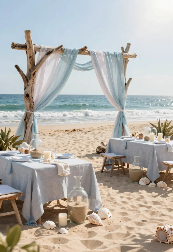 12 Romantic Vow Renewal Backyards for Couples - 7. Coastal Chic 1