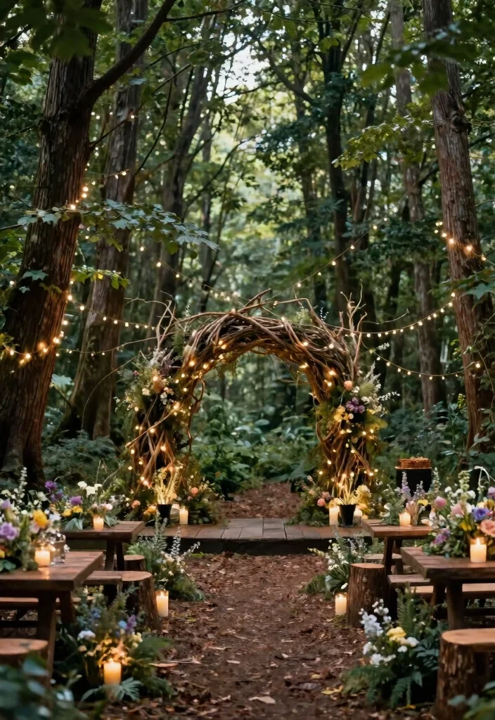 12 Romantic Vow Renewal Backyards for Couples - 8. Forest Fairytale 1