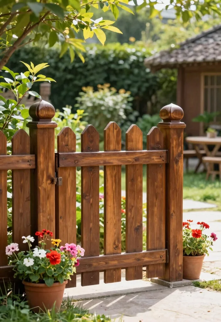 13 Horizontal Fence Designs for Privacy Seekers - 11. Traditional Wooden Fence with a Twist 1
