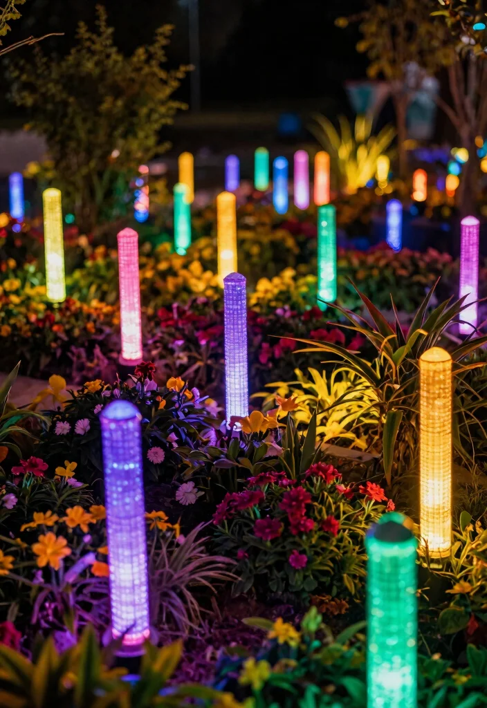 13 Lighting Posts That Add Curb Appeal - 10. Color-Changing LED Posts 1