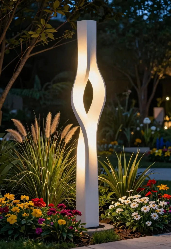 13 Lighting Posts That Add Curb Appeal - 7. Artfully Designed Sculptural Posts 1