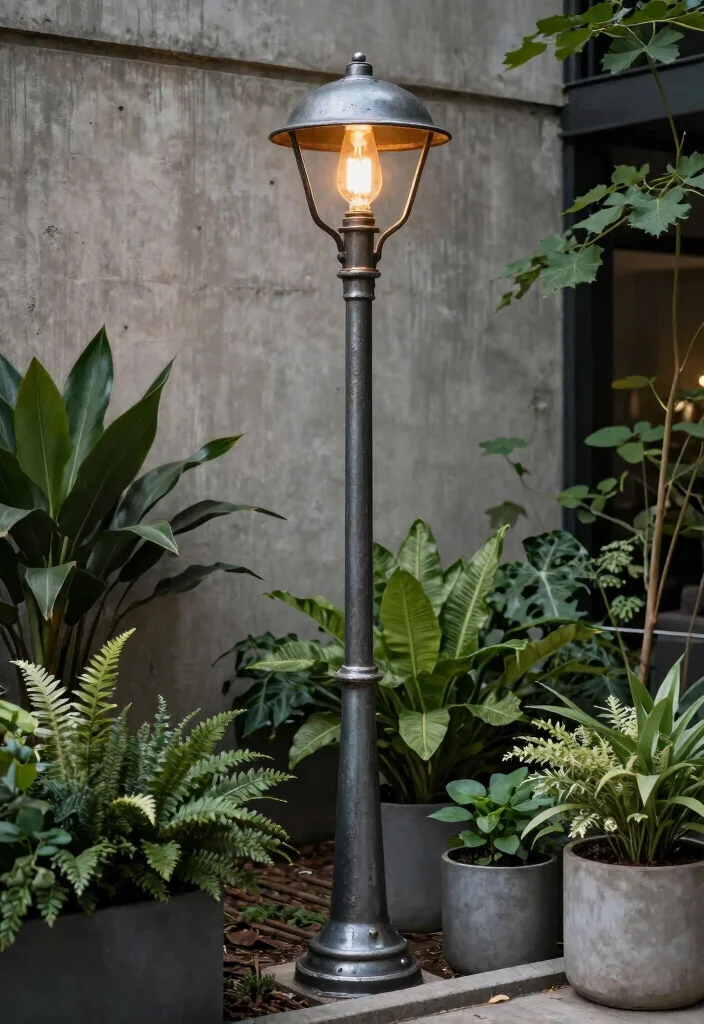 13 Lighting Posts That Add Curb Appeal - 9. Vintage Industrial Posts 1