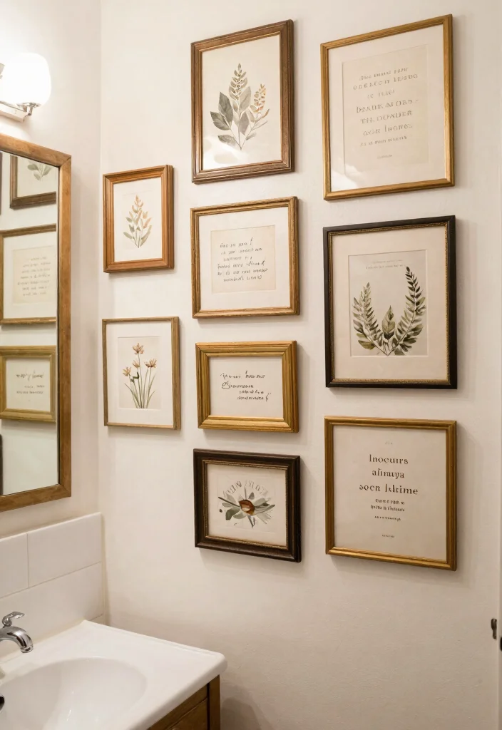 13 Small Bath Upgrades for Cozy Home Planners - 11. Wall Art with Farmhouse Flair 1