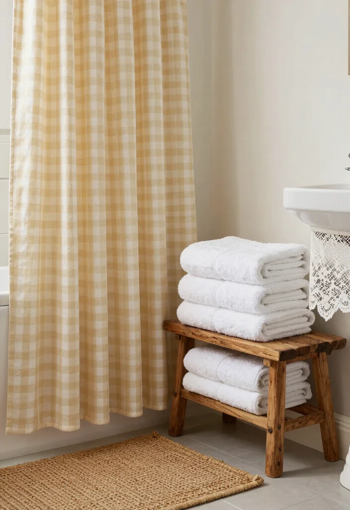 13 Small Bath Upgrades for Cozy Home Planners - 5. Homely Textiles and Patterns 1
