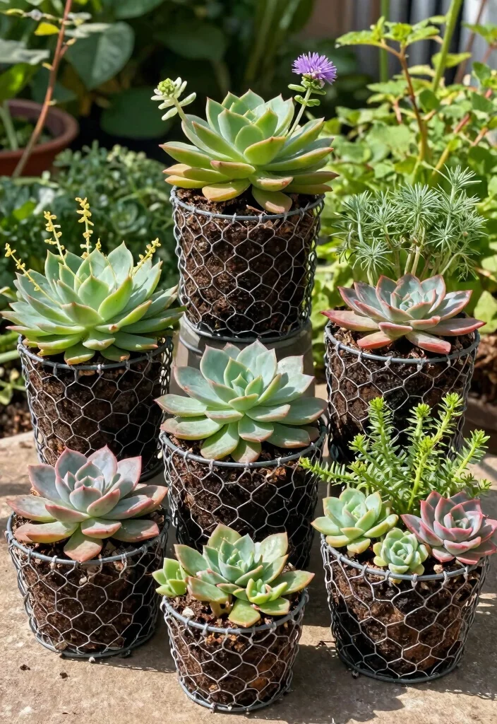 14 Chicken Wire Fence Setups for Hobby Farmers - 12. Chicken Wire Planters 1