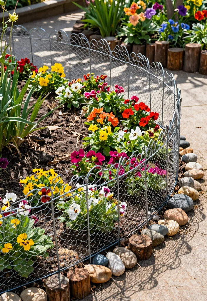 14 Chicken Wire Fence Setups for Hobby Farmers - 2. Decorative Garden Borders 1