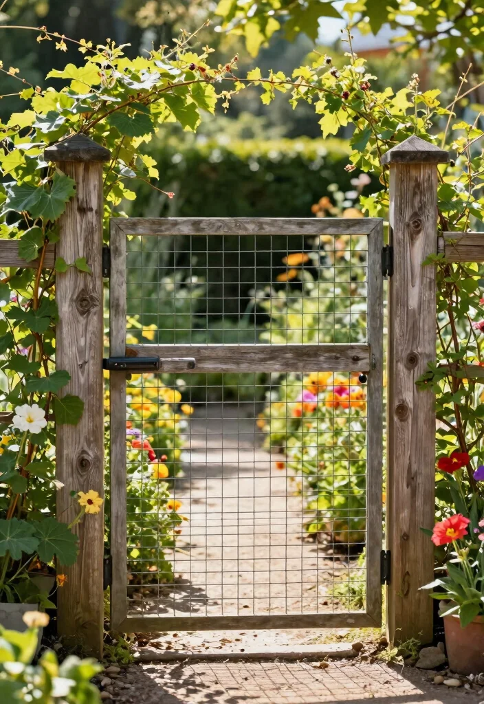 14 Chicken Wire Fence Setups for Hobby Farmers - 7. Chicken Wire Garden Gates 1