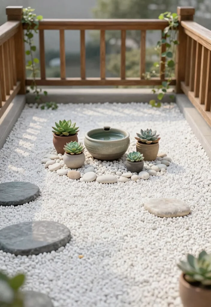 14 Japandi Balcony Ideas for Minimalist Professionals - 1. Zen Garden Vibes 1