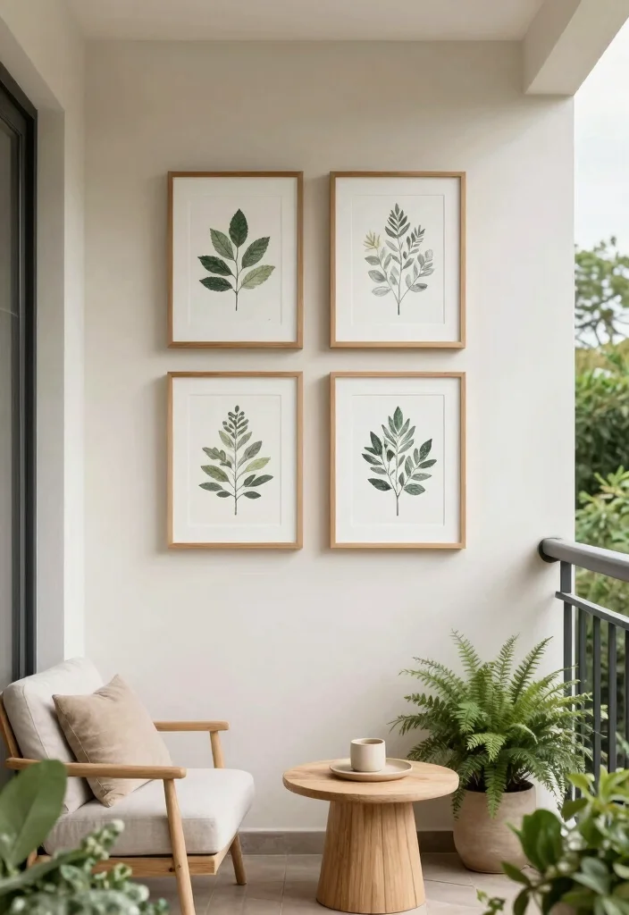 14 Japandi Balcony Ideas for Minimalist Professionals - 7. Minimalist Wall Art 1