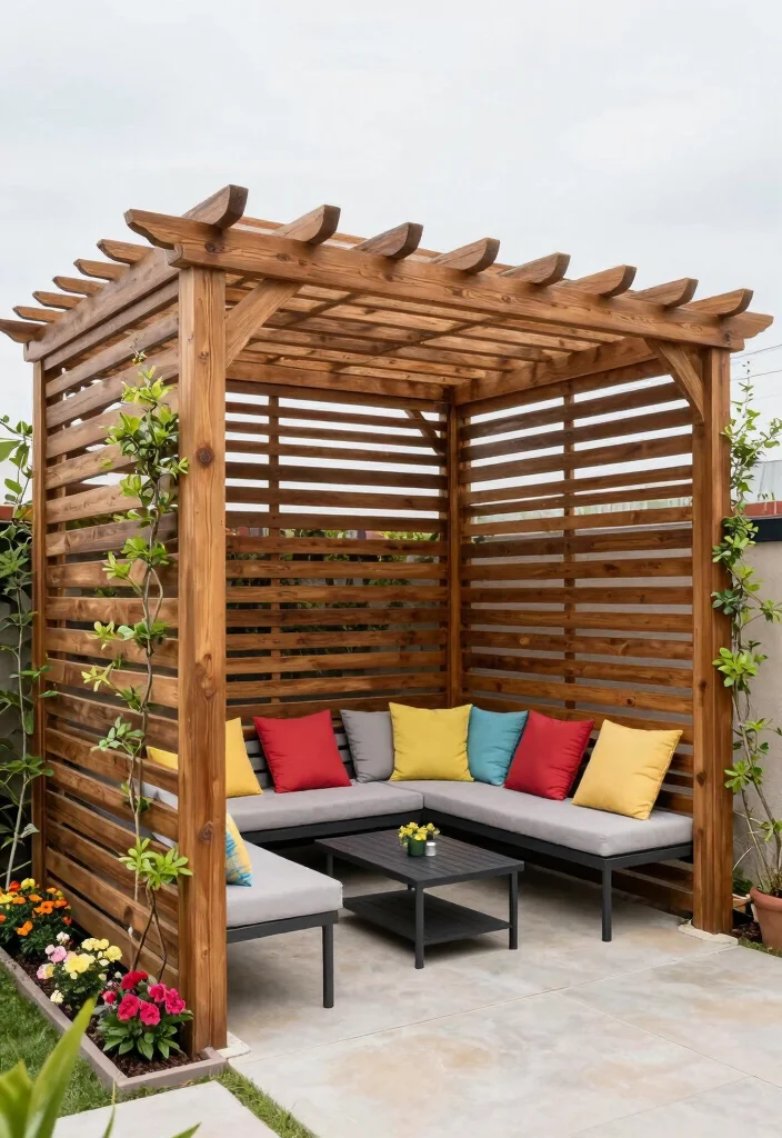 14 Pergola Structures for Shaded Lounging Lovers - 1. Simple Slatted Pergola 1