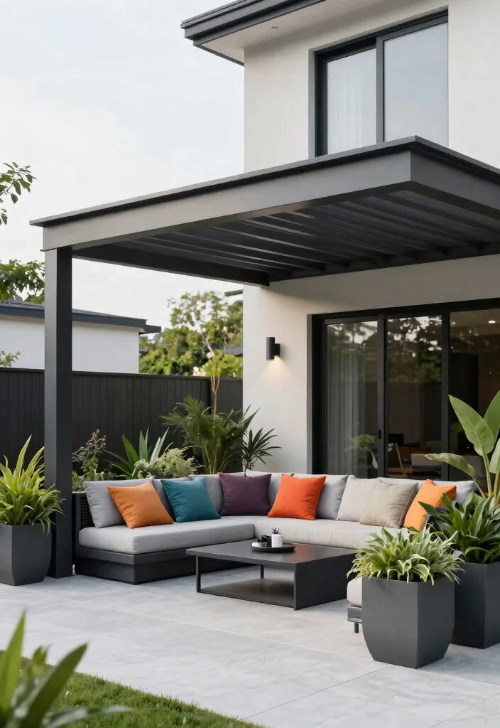 14 Pergola Structures for Shaded Lounging Lovers - 7. Cantilever Pergola for Unconventional Designs 1