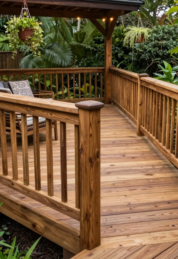 14 Railing Options for Elevated Deck Builders - 1. Classic Wooden Railings 1