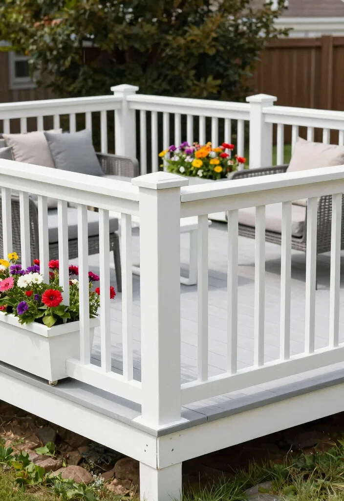14 Railing Options for Elevated Deck Builders - 6. Vinyl Railings 1
