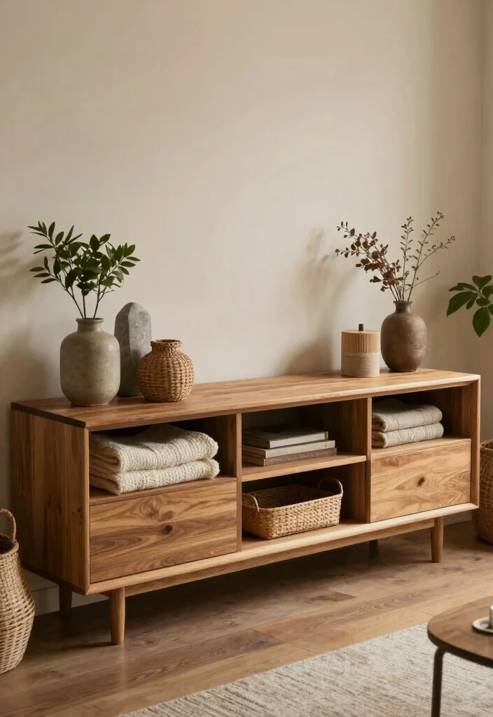 14 Styled TV Stands for Country-Home Enthusiasts - 10. Layered Textures 1