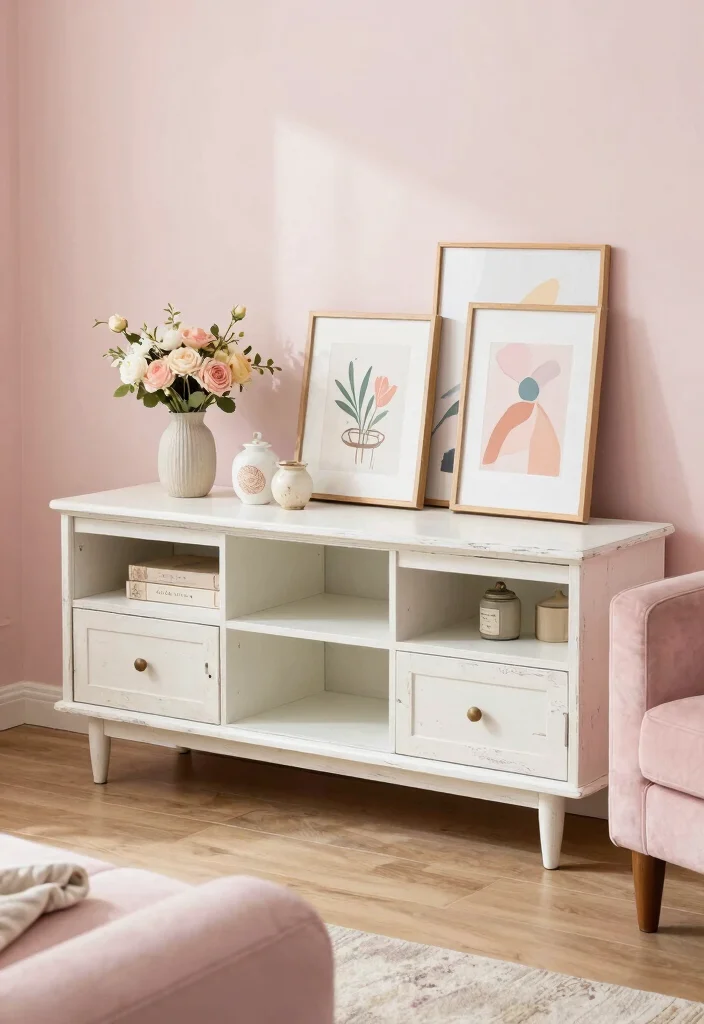 14 Styled TV Stands for Country-Home Enthusiasts - 5. Shabby Chic Delight 1
