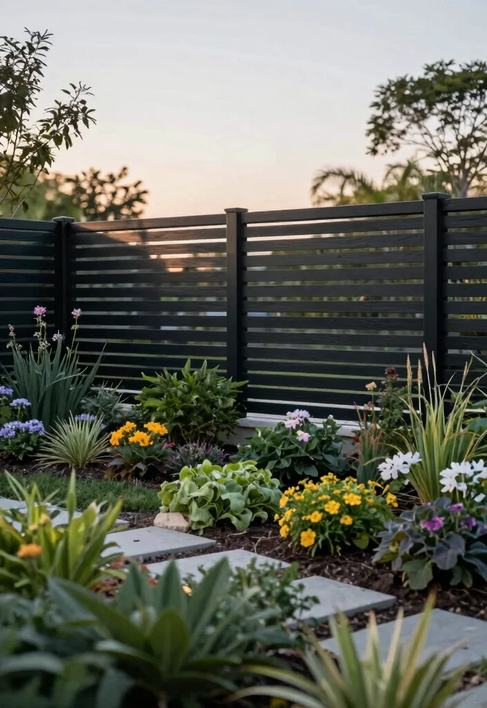15 Black Fencing Styles for Dramatic Home Updates - 6. Horizontal Slats 1