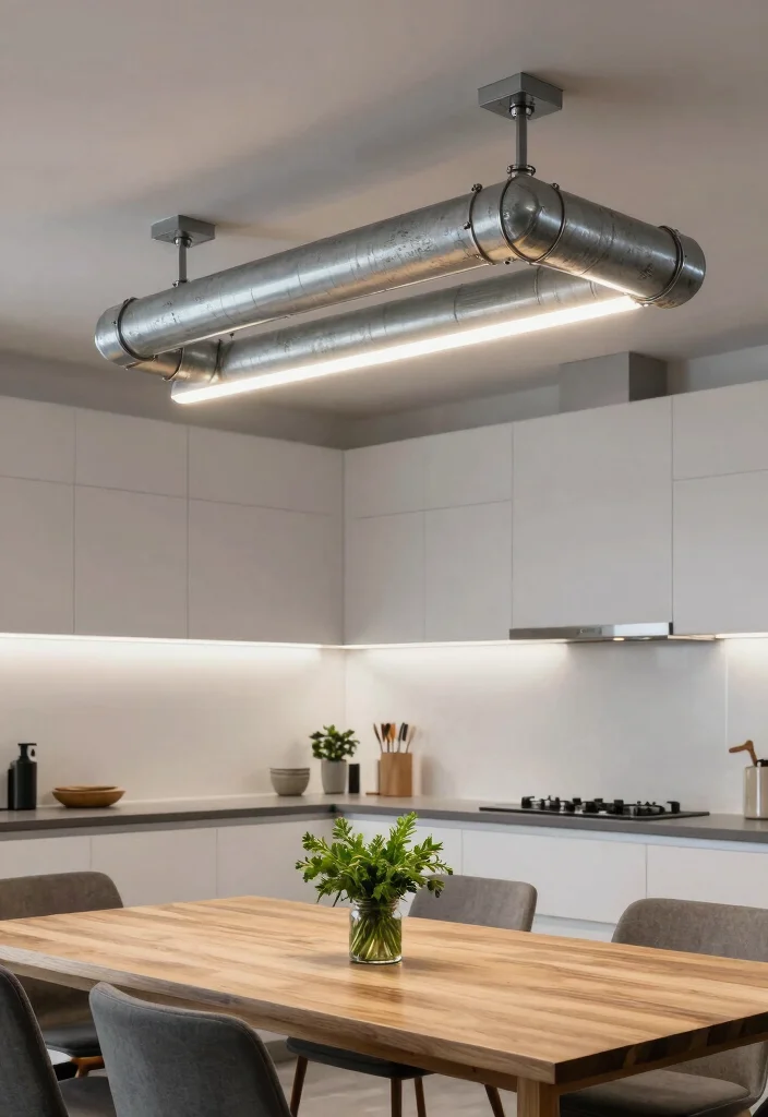 15 Decorative Light Covers That Hide Ugliness - 13. Industrial Pipe Fixtures 1