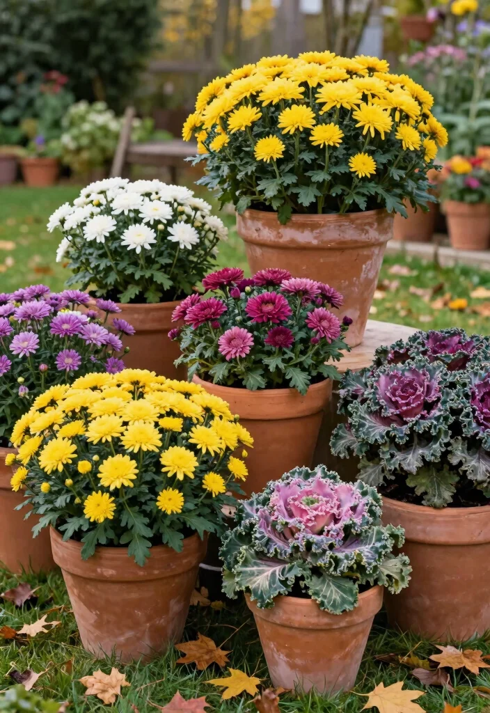 15 Fall Planter Ideas for Seasonal Decorators - 3. Terracotta Wonders 1