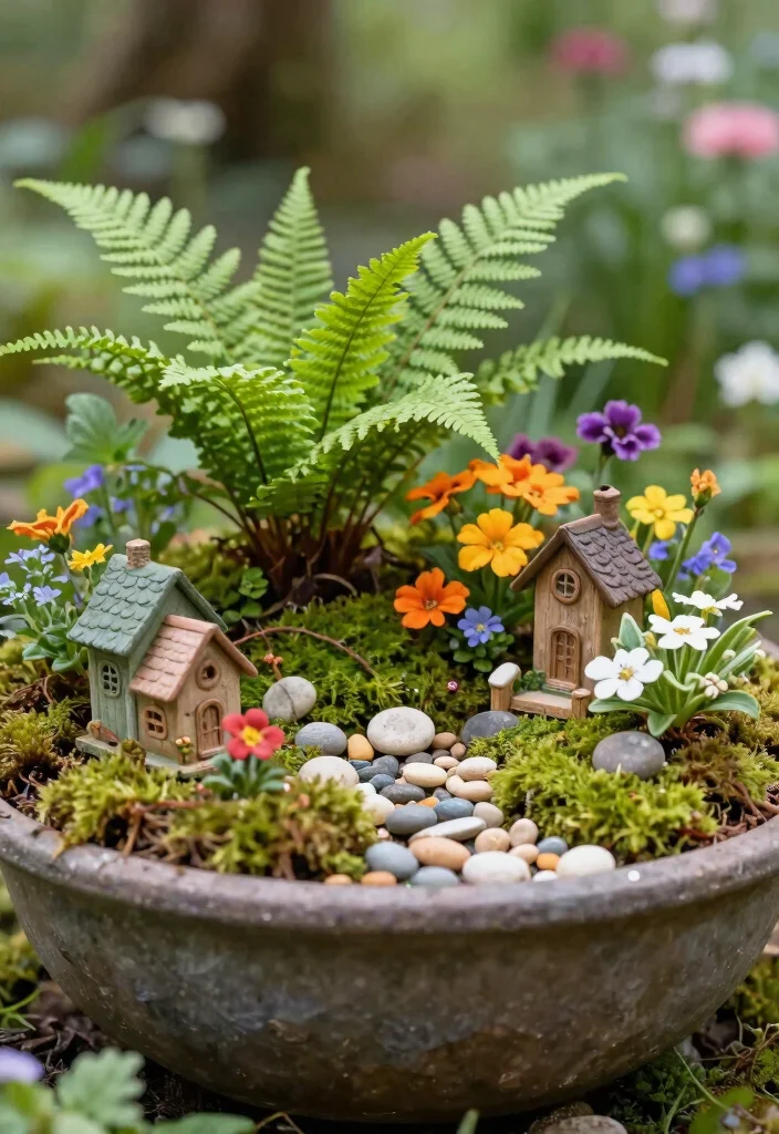 15 Fall Planter Ideas for Seasonal Decorators - 5. Whimsical Fairy Gardens 1