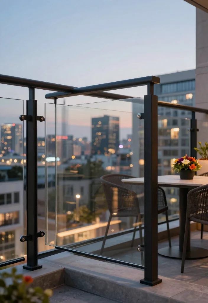 15 Glass Railing Upgrades for Sleek City Livers - 2. Glass and Metal Combinations 1