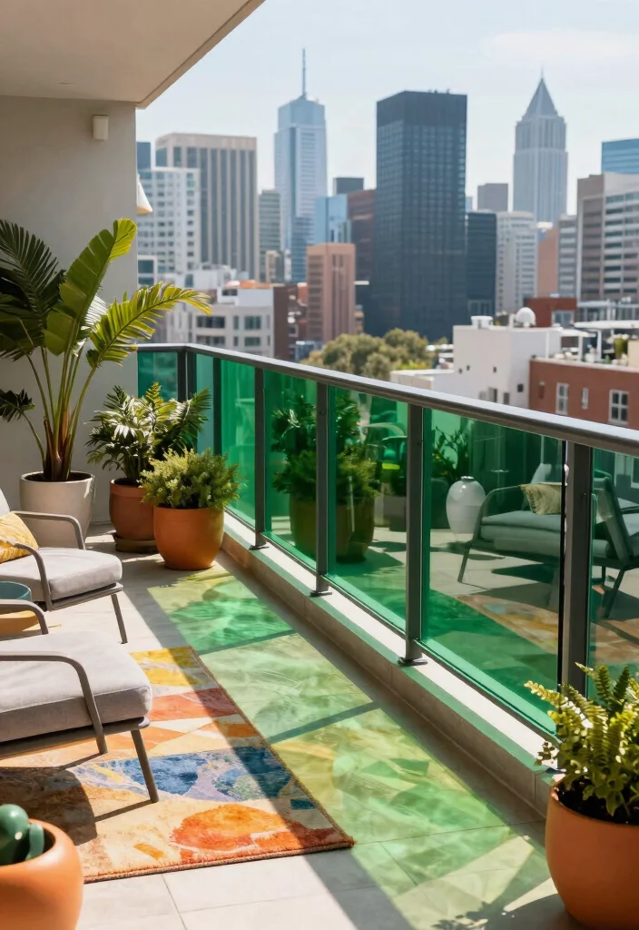 15 Glass Railing Upgrades for Sleek City Livers - 4. Colored Glass Railings 1