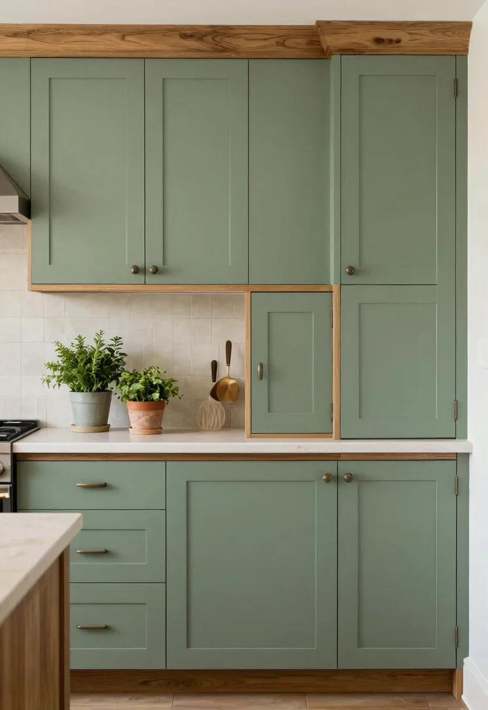 15 Sage Green Ideas for Earthy Kitchen Cooks - 1. Sage Green Cabinets 1