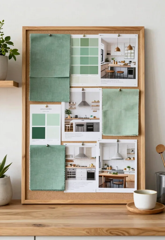 15 Sage Green Ideas for Earthy Kitchen Cooks - 15. Sage Green Inspiration Boards 1