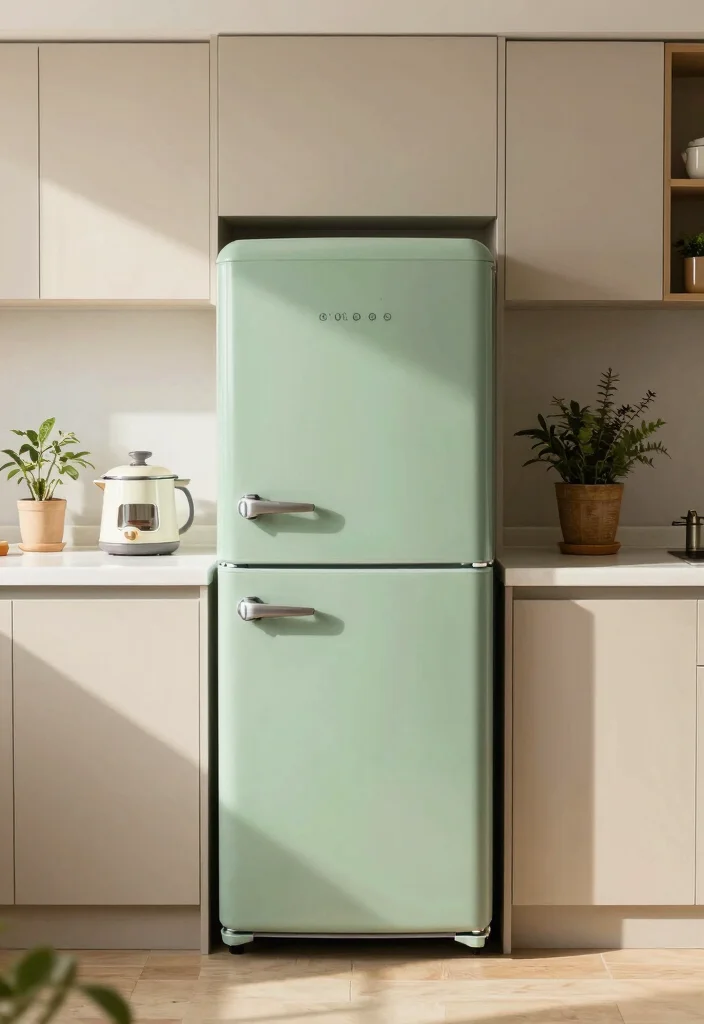 15 Sage Green Ideas for Earthy Kitchen Cooks - 7. Sage Green Appliances 1