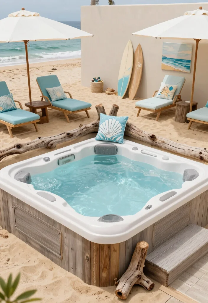 15 Spa-Worthy Hot Tub Setups for Tired Homeowners - 13. Coastal Escape 1
