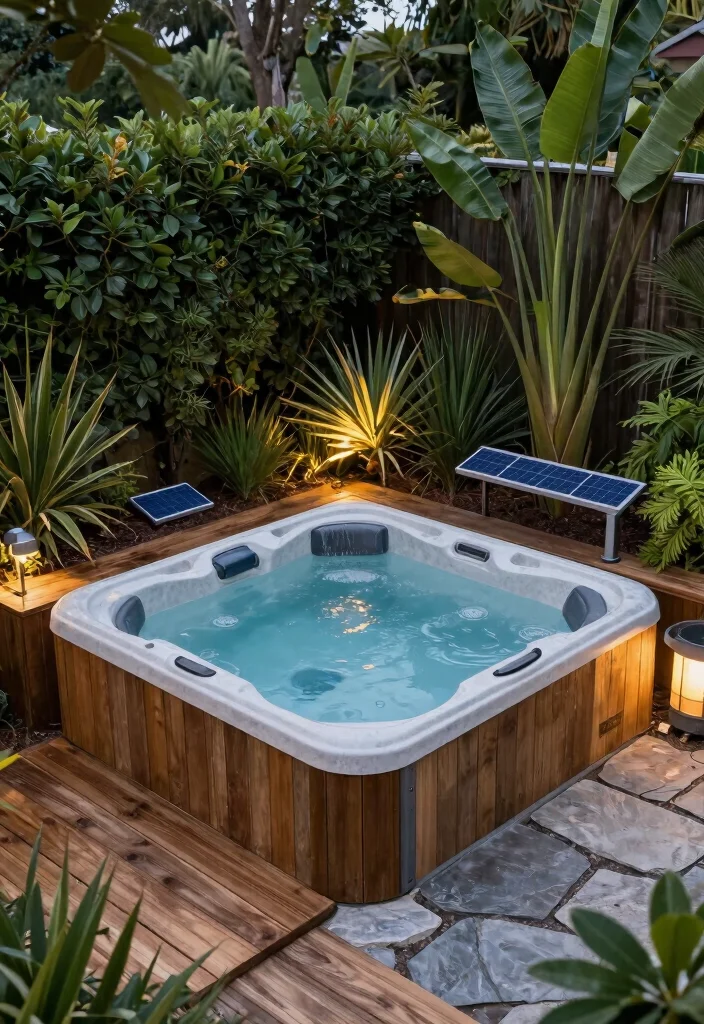 15 Spa-Worthy Hot Tub Setups for Tired Homeowners - 15. Eco-Friendly Oasis 1