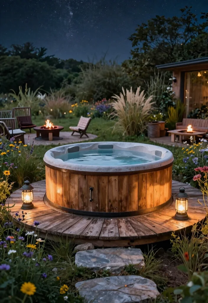 15 Spa-Worthy Hot Tub Setups for Tired Homeowners - 2. Rustic Wooden Charm 1